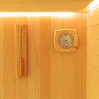 Sauna AWT E1801XL, 200x200, borovica, Harvia 8Kw Vega