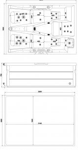 AWT IN-405 Eco line 220x160, 2 ležadlo Ocean Wave