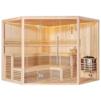 Sauna AWT E1806XL, 240x240, borovica,Harvia 9Kw Wega