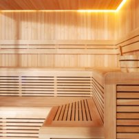 Sauna AWT E1806XL, 240x240, borovica,Harvia 9Kw Wega