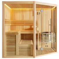 Sauna AWT E1806A, 220x220, borovica, Harvia  9 kw Wega