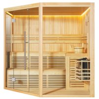 Sauna AWT E1806A, 220x220, borovica, Harvia  9 kw Wega
