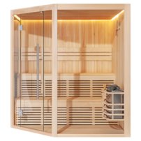 Sauna AWT E1801XL, 200x200, borovica, Harvia 9Kw Cilindro