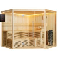 Sauna AWT E1806XL, 240x240, borovica,Harvia 9KwCilindro