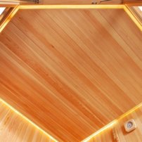 Sauna AWT E1801XL, 200x200, borovica, Harvia 9Kw Cilindro