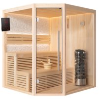 Sauna AWT E1811A, 180x180, Borovica, 9kW Harvia Cilindro