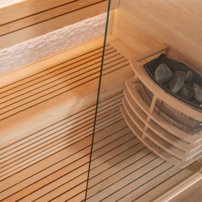 Sauna AWT E1813A, 180x120, borovica, pec 6kW Harvia Vega