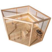 Sauna AWT E1816XL, 240x240, Borovica 9kW Harvia Vega