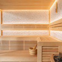 Sauna AWT E1816A, 220x220, Borovica 9kW Harvia Cilindro