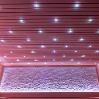 Sauna AWT B1102A Hemlock 220x200,  9 kW Harvia Virta Bi-O