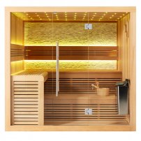 Sauna AWT B1102C Hemlock 180x150, 9 kW  TheWall Bi-O