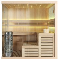 Sauna AWT B1105C Hemlock 180x180, 9 kW  EOS Cubo