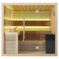 Sauna AWT B1102A Hemlock 220x200, 9 kW  EOS Cubo