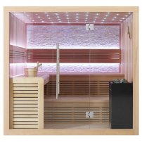 Sauna AWT B1102A Hemlock 220x200, 9 kW  EOS Cubo