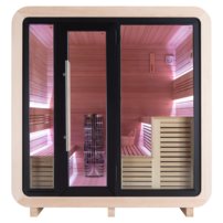 AWT THE CUBE X1 Hemlock, Harvia Cilindro 9kW, exteriérová sauna 225x225