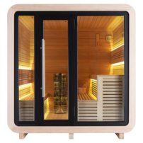 AWT THE CUBE X1 Hemlock, Harvia Cilindro 9kW, exteriérová sauna 225x225