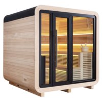 AWT THE CUBE X2 Hemlock, bez pece, exteriérová sauna 225x225