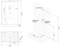 AWT DZ956F8 parný sprchový box obdĺžnik, biela 150x90x222