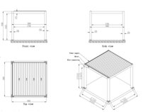 AWT pergola P8-3A/ extrem, 300x300x250, antzracit, elektrický pohon