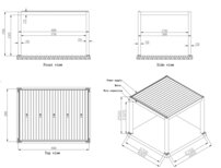 AWT pergola P8-3B/ extrem, 300x400x250, antzracit, elektrický pohon