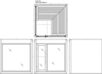 AWT THE CUBE X5-L Hemlock, EOS Cubo 9KW exteriérová sauna 235x235