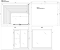 AWT THE CUBE X7-R PRO Hemlock exteriérová sauna s pergolou 300x635 12kW EOS BIO Cubo
