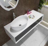 Volne stojace umývadlo  WAVE STONE, 60 x 37 x 21cm