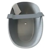 Praktická polica (liaty mramor) na vaňu pre knihu, tablet alebo nápoje, sivá matná 850x160