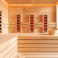 AWT infrasauna E1613C-IR Hemlock 180x180 9kW Cilindro