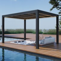 AWT pergola P8-3B/ extrem, 300x400x250, antzracit, elektrický pohon