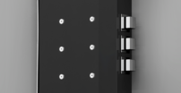 Parný sprchový panel Thermae WS - 702, čierna