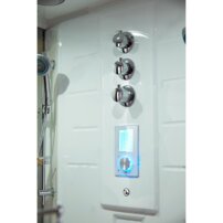 Parnú kabína s infra saunou AquaLuxus model A-903-G biela vľavo 220x120x223