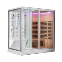 Parná kabína s infra saunou AquaLuxus model A-903-G biela 220x120x223