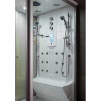 Parnú kabína s infra saunou AquaLuxus model A-903-G biela vľavo 220x120x223
