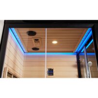 Parná kabína s infra saunou AquaLuxus model A-903-G čierna 220x120x223