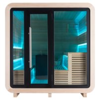 AWT THE CUBE X1 Hemlock, Harvia Cilindro 9kW, exteriérová sauna 225x225
