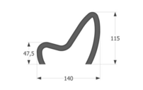 Vyhrievané keramické lehátko Curve