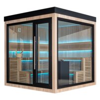 AWT THE CUBE X5-R Hemlock, EOS Cubo 9KW exteriérová sauna 235x235