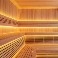 AWT THE CUBE X4 Hemlock, EOS Cubo 9KW exteriérová sauna 235x235