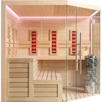 AWT infrasauna E1611C-IR Hemlock 180x180 9kW Cilindro