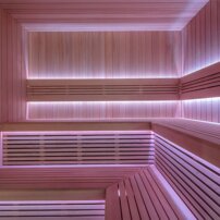 AWT THE CUBE X4 Hemlock, EOS Cubo 9KW exteriérová sauna 235x235