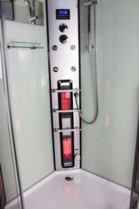 Parný sprchový box + infračervená kabína D81, 100x100x215m