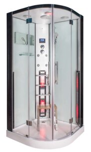 Parný sprchový box + infračervená kabína D81, 100x100x215m