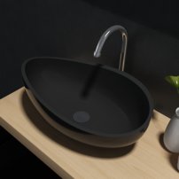 Volne stojace umývadlo  WAVE STONE, 60 x 37 x 21cm