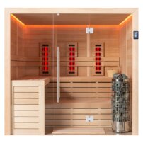 AWT infrasauna E1612C-IR Hemlock 180x160, 9kW Cilindro
