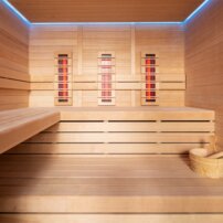 AWT infrasauna E1612C-IR Hemlock 180x160, 9kW Cilindro