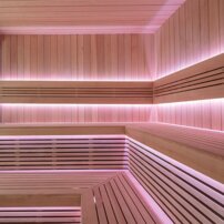 AWT THE CUBE X5-R Hemlock, EOS Cubo 9KW exteriérová sauna 235x235