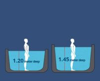 Mirna 60 Deep plavecký bazén s protiprúdom, 592x235x154 cm