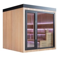AWT THE CUBE X4 Hemlock, EOS Cubo 9KW exteriérová sauna 235x235