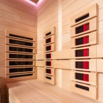 AWT infrasauna E1250B-IR Hemlock , pec Harvia TheWall 6kW, 180x110